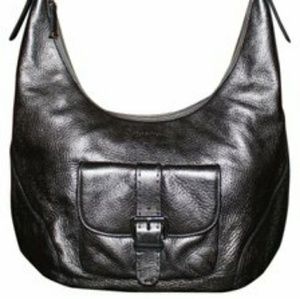 Calvin Klein Gunmetal Purse Large Leather Hobo Bag